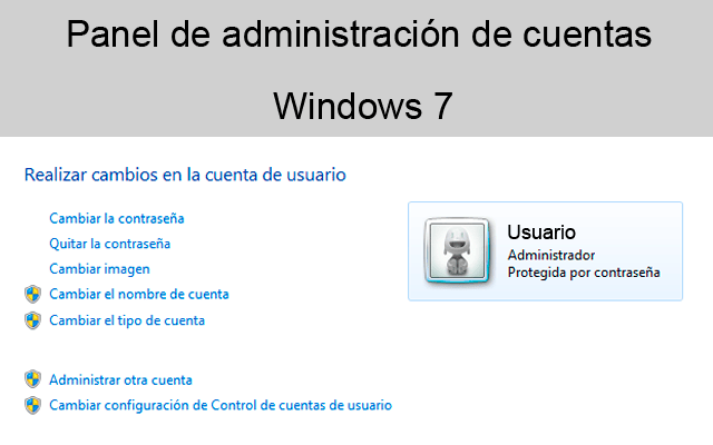 administrar cuentas usuario