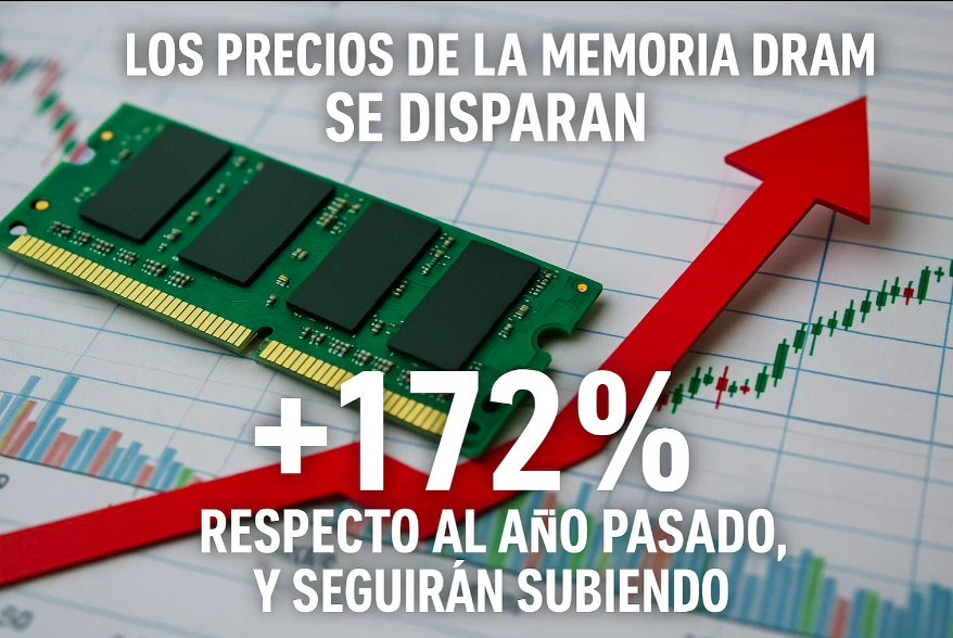 Crisis de precios memoria DRAM 2025 - Análisis de mercado