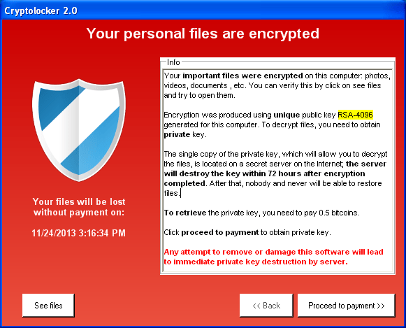 Virus cryptolocker