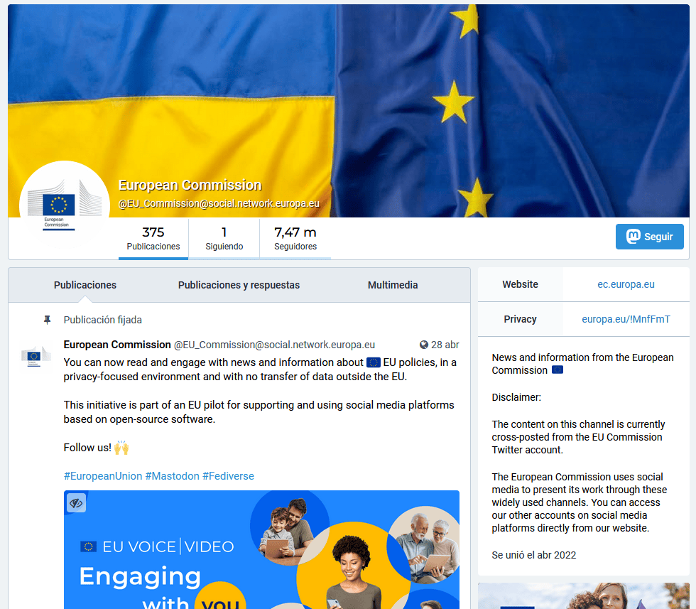Perfil comision europea EU Voice